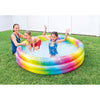 Intex - 3 Ring Inflatable Pool 66" x 15" 154 Gallon Capacity Rainbow - - Mounts For Less