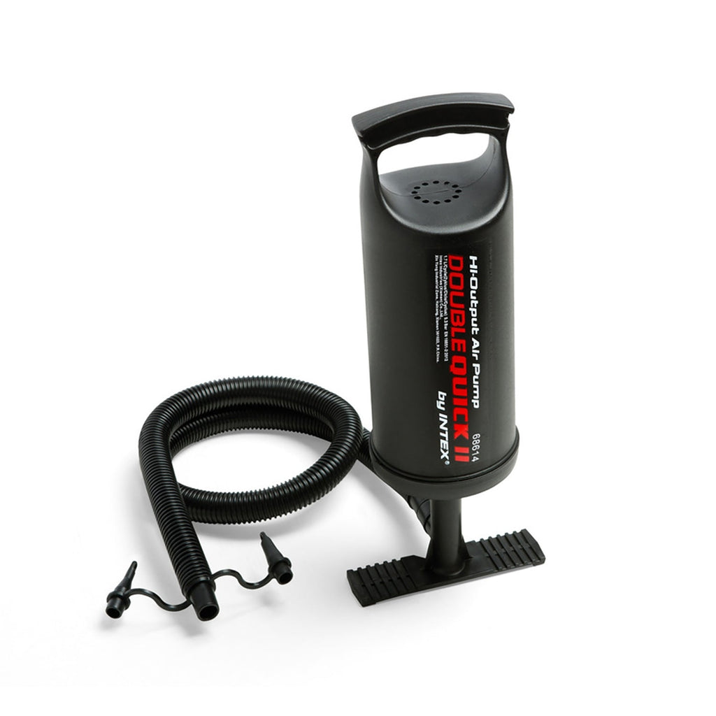 Intex - Double Quick II Hand Pump, Compend 3 Different Nozzles, Black - - Mounts For Less