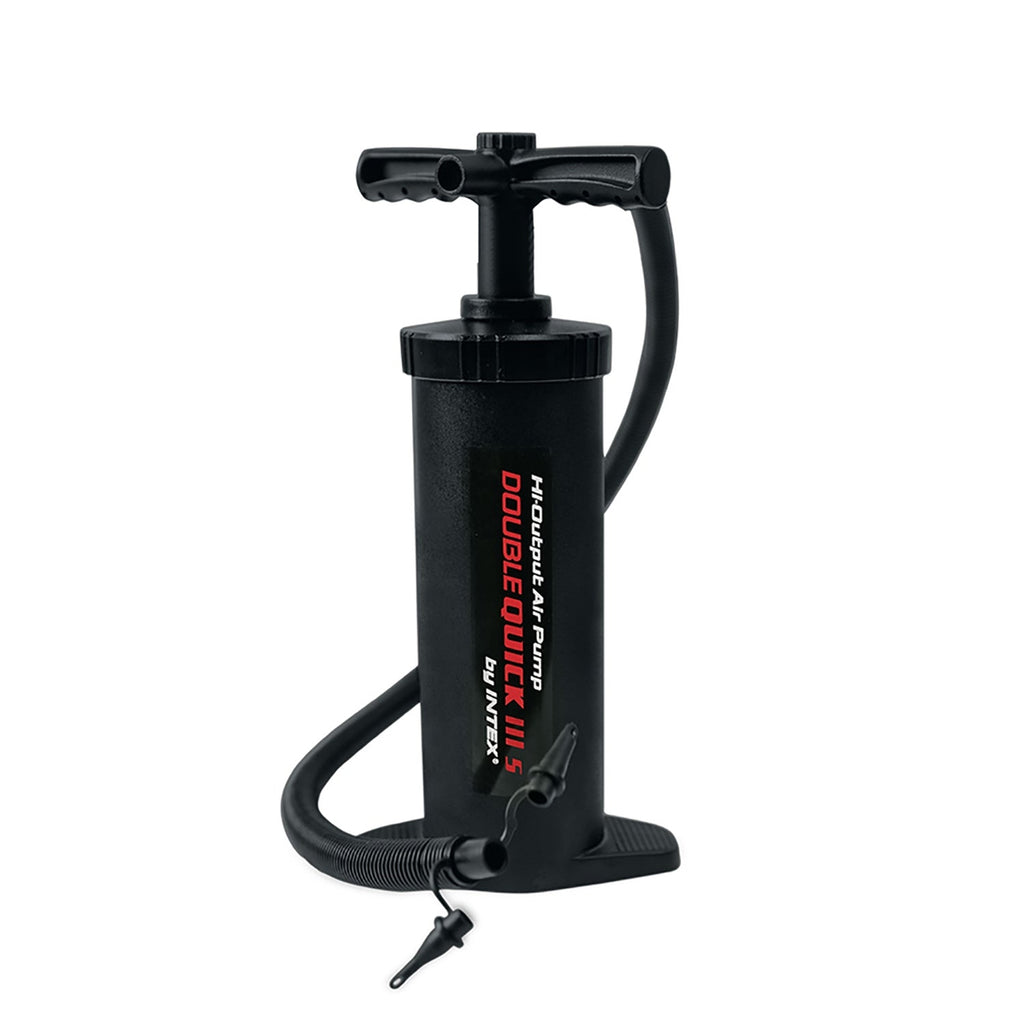 Intex - Double Quick III Hand Pump, Includes 3 Different Nozzles, Black - - Mounts For Less
