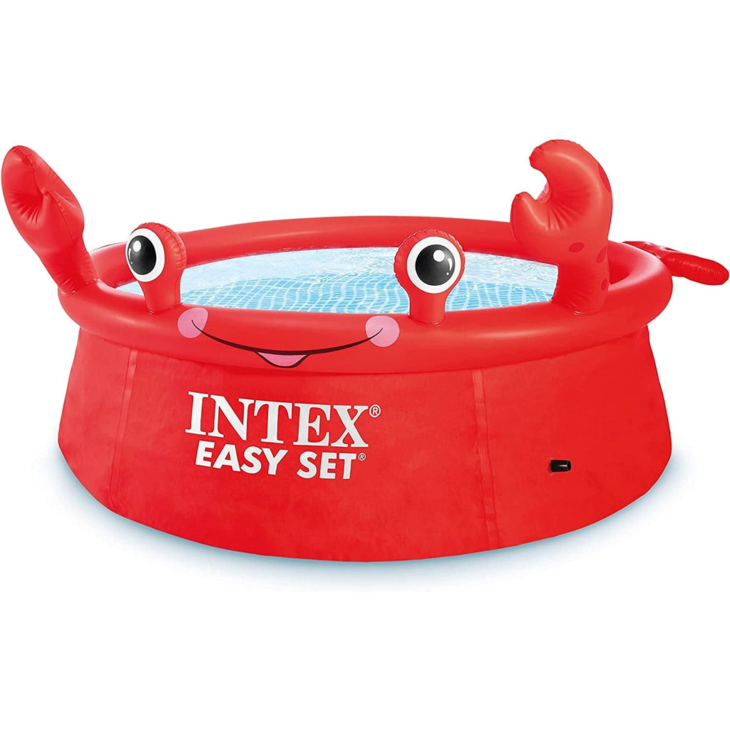 Intex - Happy Crab Inflatable Pool, 6 Foot Diameter, 232 Gallon Capacity, Red - - Mounts For Less