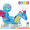 Intex - Inflatable Ride-on Dragon for Swimming Pool, 79'' x 75'', Blue - - Mounts For Less