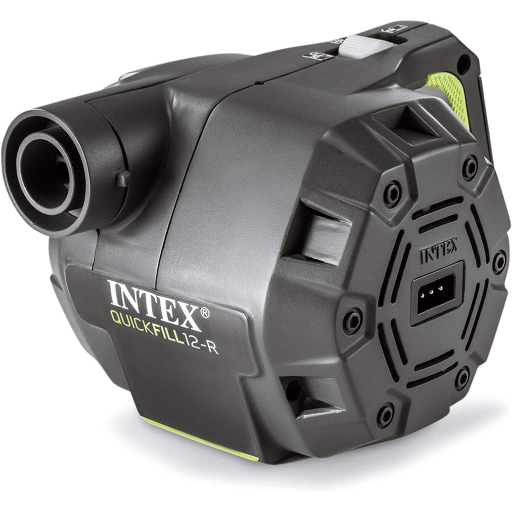 Intex - Rechargeable Electric Air Pump, 3 Interchangeable Nozzles, Indoor or Outdoor Use - - Mounts For Less