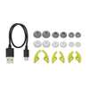 JVC HA-AE1W-H - Sport In-Ear Headphones, Wireless, Bluetooth 5.0 with Microphone and Remote Control, Grey and Yellow - - Mounts For Less