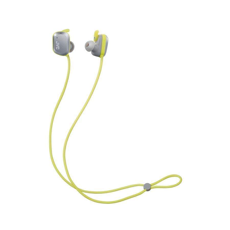 JVC HA-AE1W-H - Sport In-Ear Headphones, Wireless, Bluetooth 5.0 with Microphone and Remote Control, Grey and Yellow - - Mounts For Less