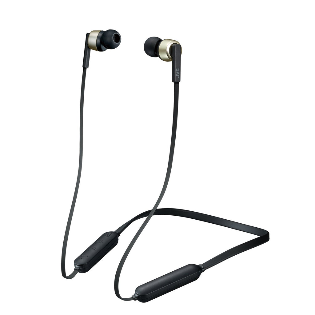 JVC HA-FX65BN-N Bluetooth In-Ear Ambient Noise Canceling Headphones with Microphone and Remote Control, Gold - - Mounts For Less