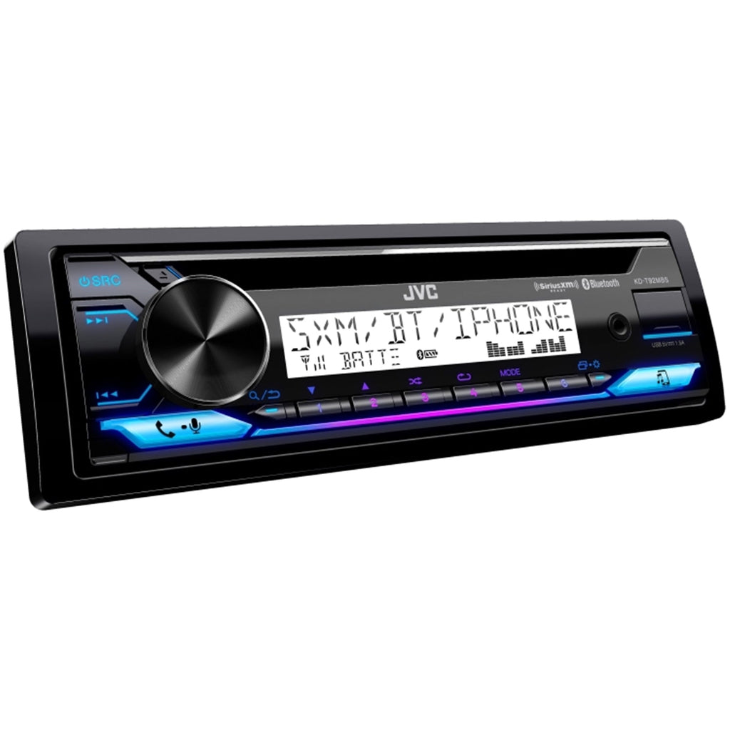 JVC KD-T92MBS - CD Receiver with Bluetooth 4.2, Marine/MotorSport, Black - - Mounts For Less
