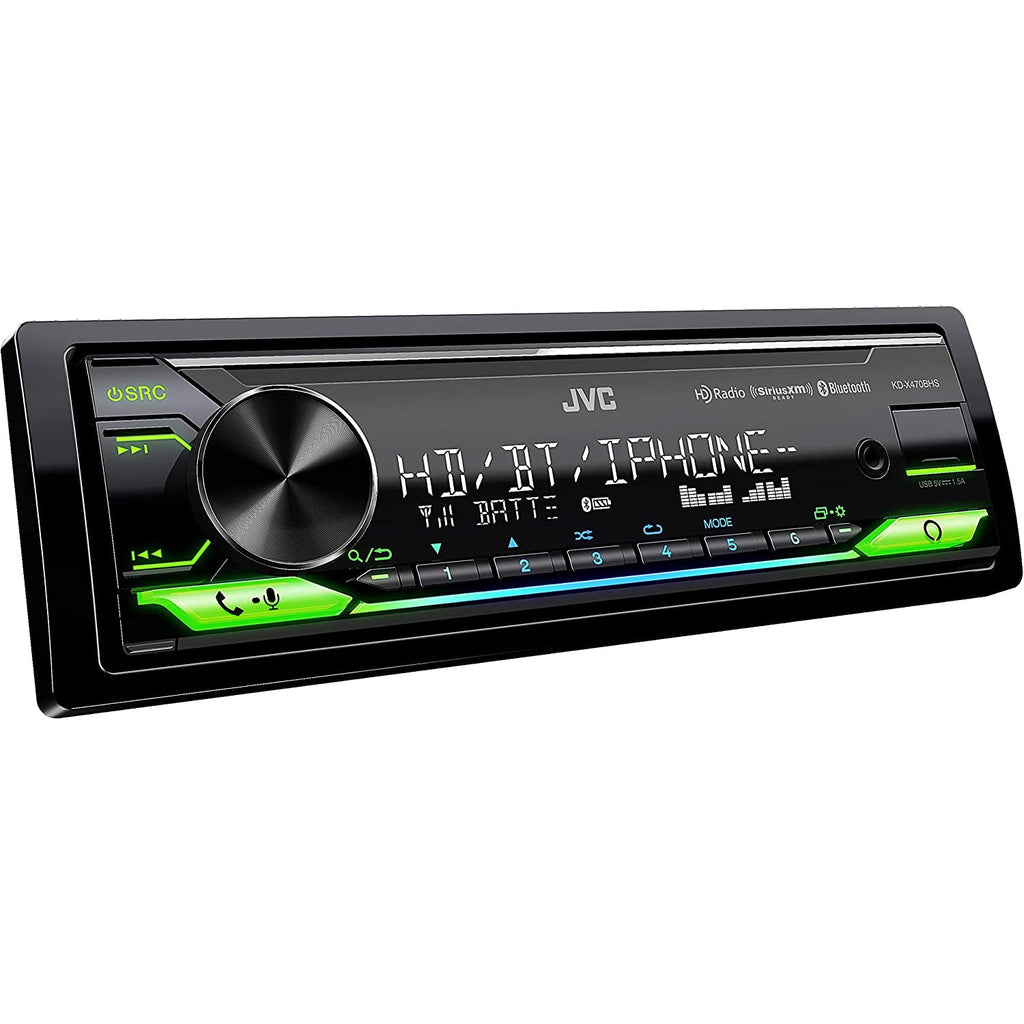 JVC KD-X470BHS Digital Media Receiver Bluetooth For Car Black - - Mounts For Less