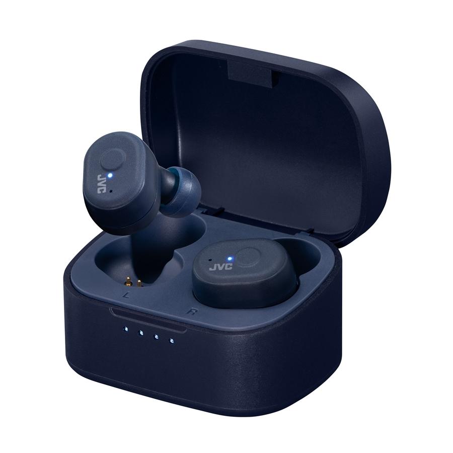 JVC - Wireless In-Ear Headphones, Bluetooth 5.0, With Charging Case, Blue - - Mounts For Less