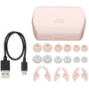 JVC - Wireless In-Ear Sport Headphones, Bluetooth 5.0, With Charging Case, Pink - - Mounts For Less
