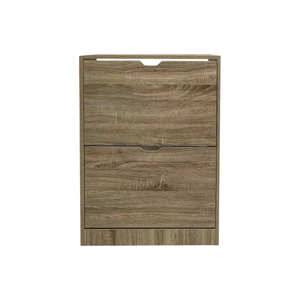 Jessar - 2 Tier Shoe Storage Cabinet, From the Baron Collection, Brown - - Mounts For Less