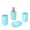 Jessar - 4 Piece Bathroom Accessory Set, Blue - - Mounts For Less