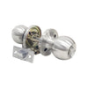 Jessar - Bedroom or Bathroom Door Handle with Lock, Silver - - Mounts For Less