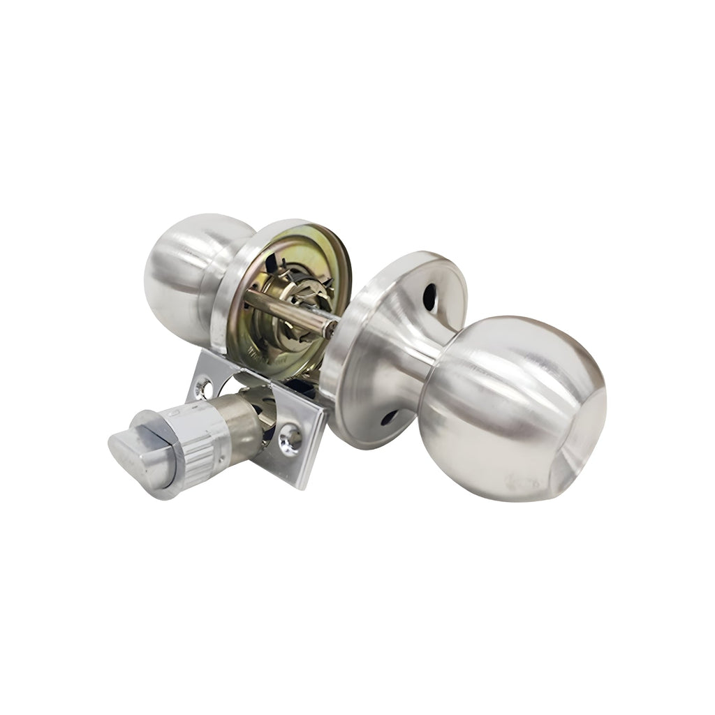 Jessar - Door Handle for Passage or Wardrobe, Silver Plated - - Mounts For Less