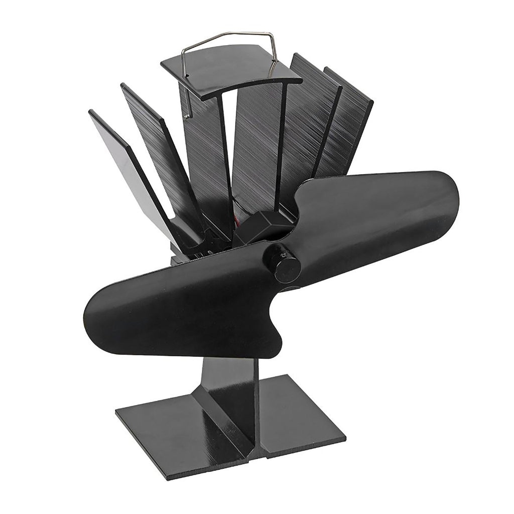 Jessar - Eco Fan for Wood Stove, Classic Collection, Black - - Mounts For Less