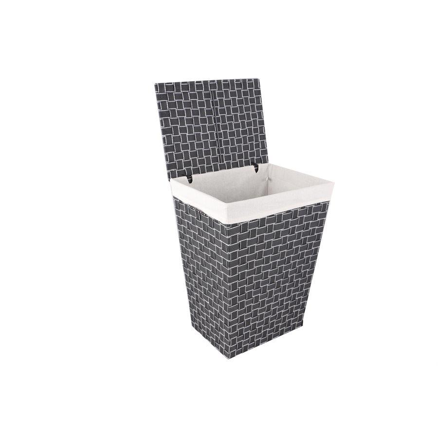 Jessar - Fabric Laundry Basket with Lid, 30X40X55 cm, Gray - - Mounts For Less