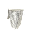 Jessar - Fabric Laundry Basket with Lid, 30X40X55 cm, White - - Mounts For Less