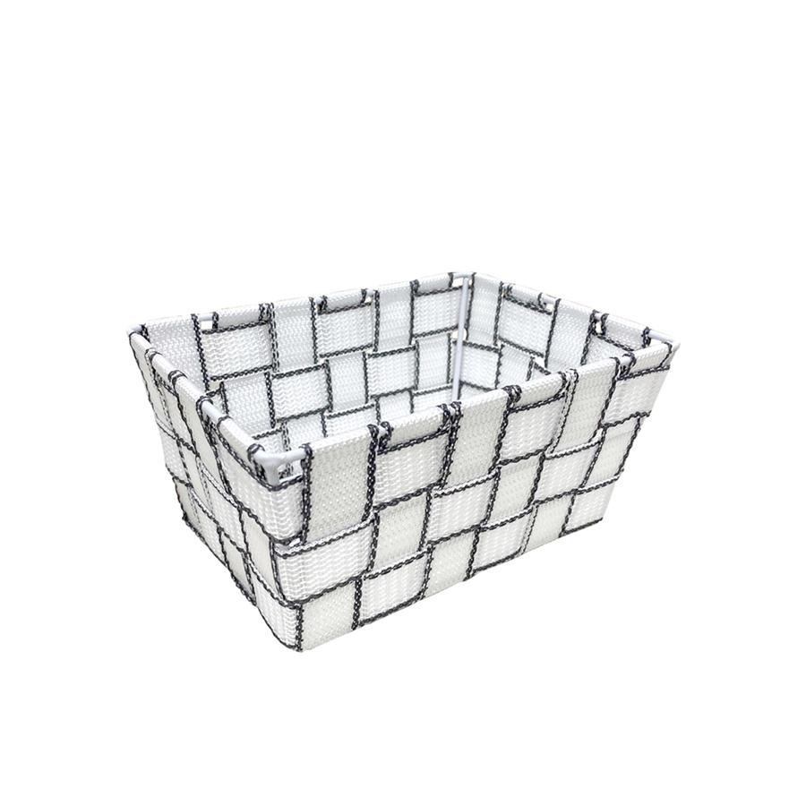 Jessar - Fabric Storage Basket, 19X14X9 cm, White - - Mounts For Less