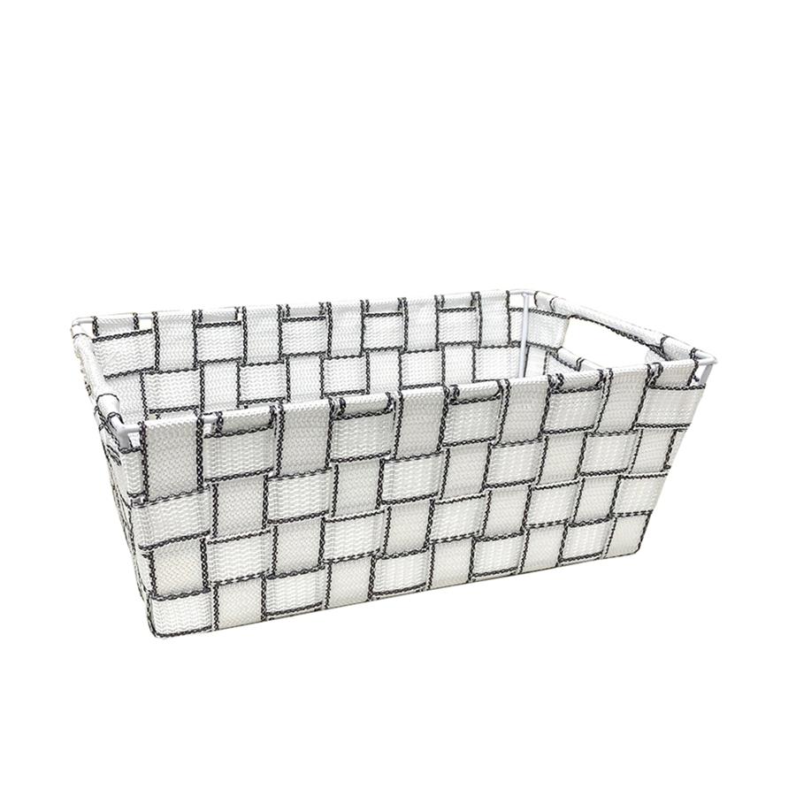 Jessar - Fabric Storage Basket, 30X18 X11.5 cm, White - - Mounts For Less