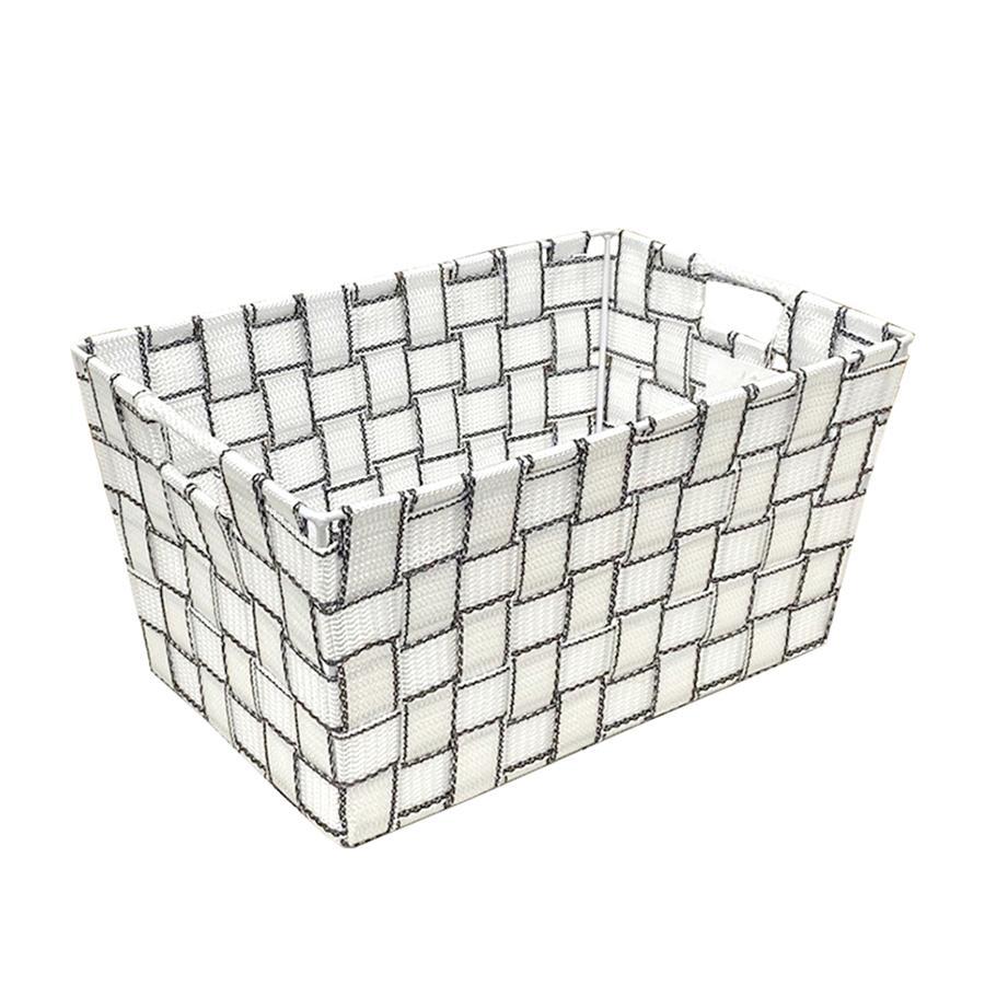 Jessar - Fabric Storage Basket, 30X20X15 cm, White - - Mounts For Less