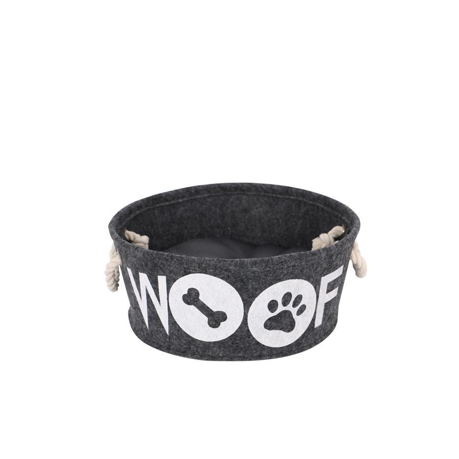 Jessar - Felt Pet Toy Basket, 35 x 16 cm, Dark Gray - - Mounts For Less
