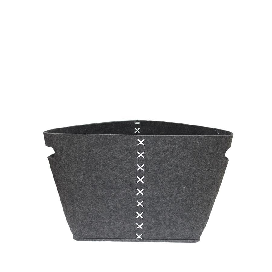 Jessar - Felt Storage Basket, 29.5 x 20.5 x 25 cm , Dark Gray - - Mounts For Less