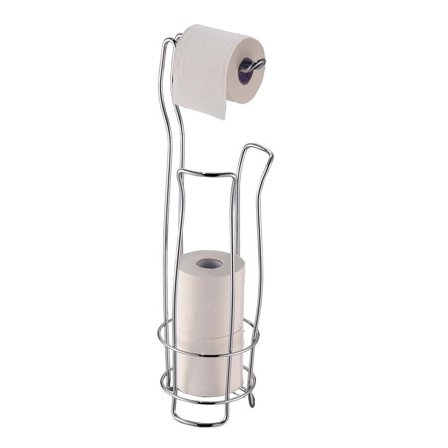 Jessar - Freestanding Toilet Paper Roll Holder for Bathroom, Silver - - Mounts For Less