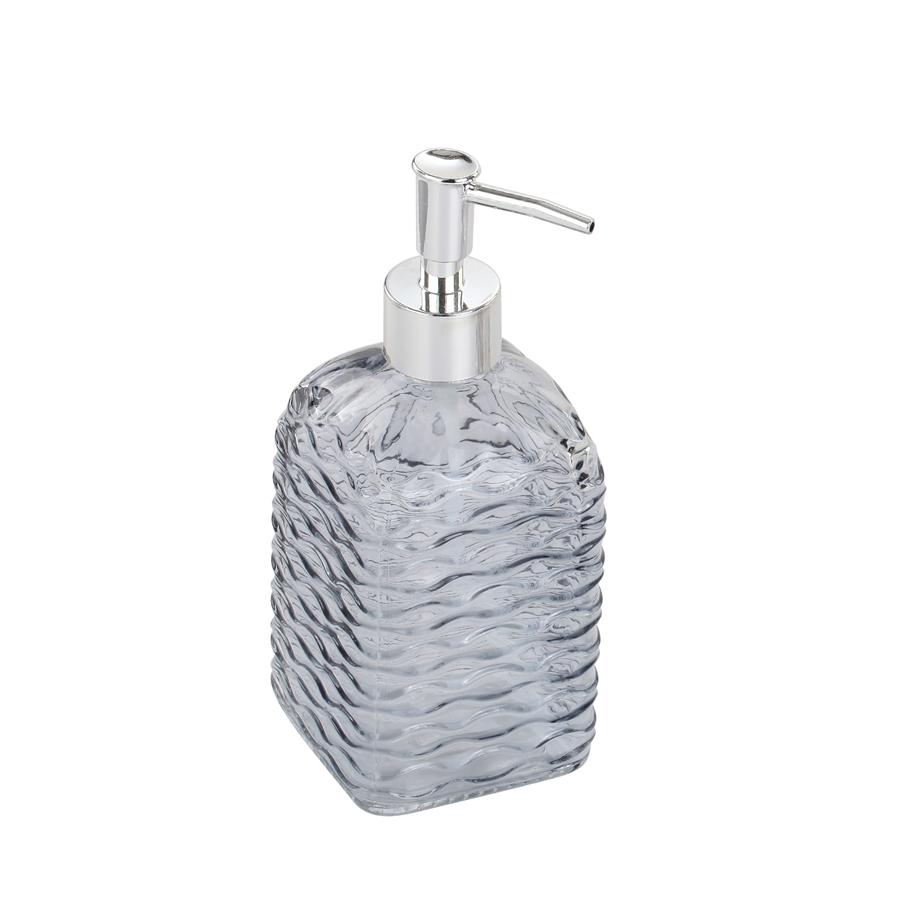 Jessar - Glass Bathroom Soap Dispenser, Clear - - Mounts For Less