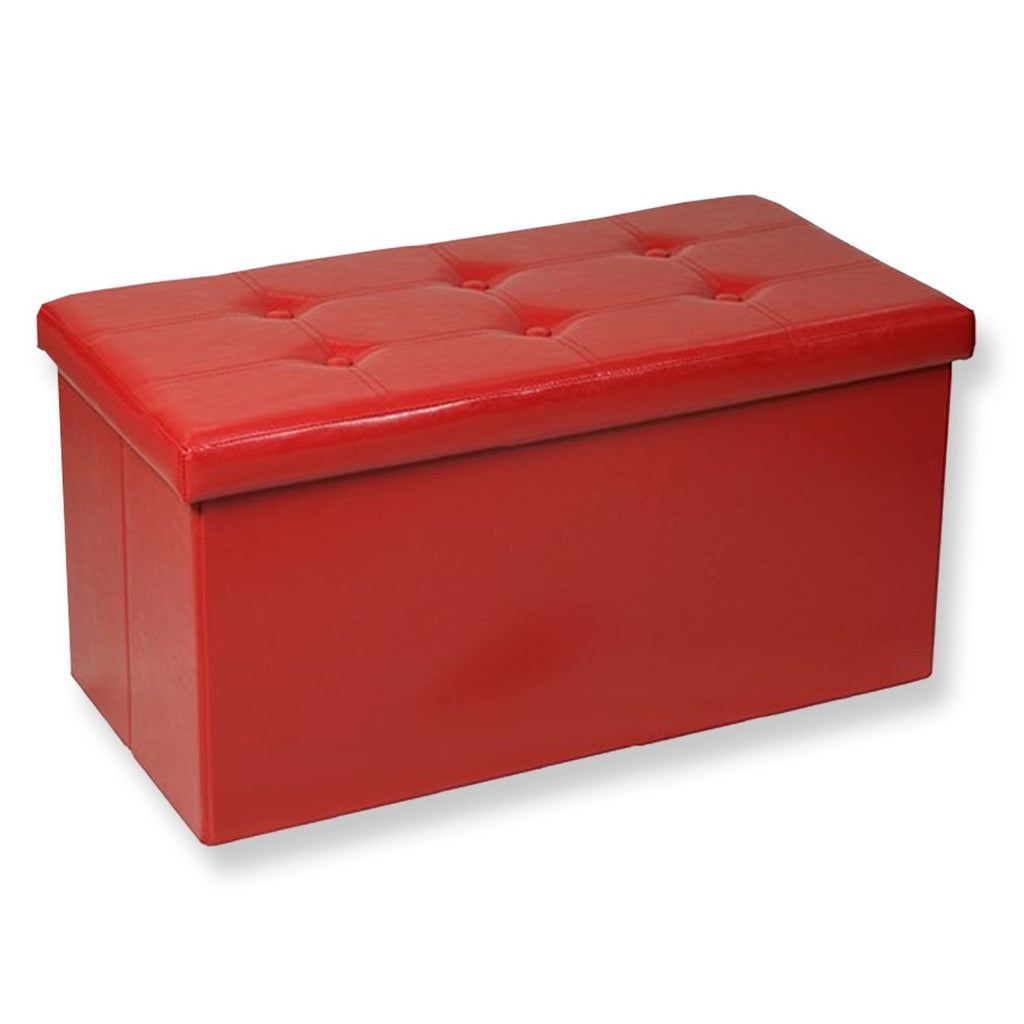 Jessar - Ottoman / Storage Footrest, Rectangular, From the Acadia Collection, Red - - Mounts For Less