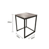 Jessar - Set of 2 Square Side Tables, From the Ross Collection, Grey - - Mounts For Less