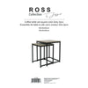 Jessar - Set of 2 Square Side Tables, From the Ross Collection, Grey - - Mounts For Less