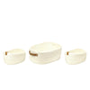 Jessar - Set of 3 Braided Storage Baskets, White - - Mounts For Less