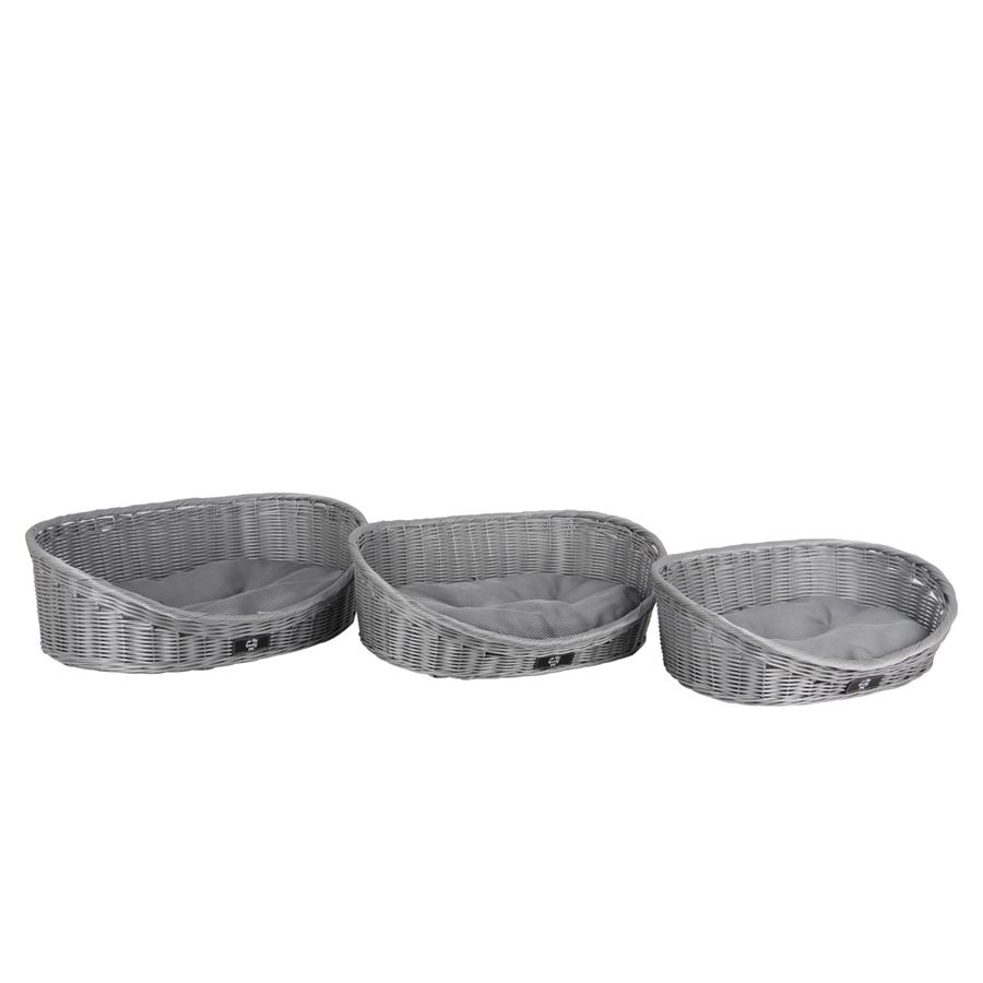 Jessar - Set of 3 Pet Beds With Cushion, Gray - - Mounts For Less