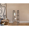 Jessar - Shelving Unit with 4 Shelves, Metal Frame, From the Guilio Collection, Brown - - Mounts For Less