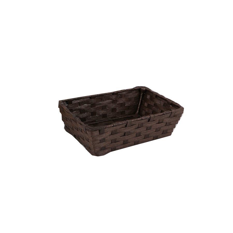 Jessar - Wicker Storage Basket, 24X15X7.5 cm, Brown - - Mounts For Less