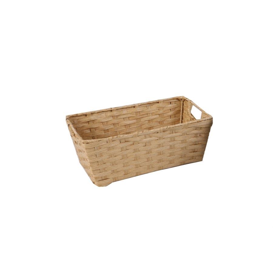Jessar - Wicker Storage Basket, 30X18X12 cm, Beige - - Mounts For Less