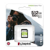 Kingston SDXC Card Canvas Select Plus 100 Mb Reeding C10 UHS-I U3 V10 - 512 GB - - Mounts For Less