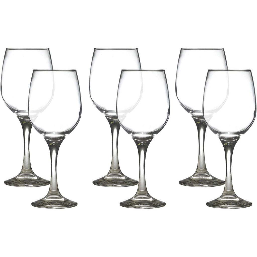 LAV - Set of 6 Stemmed Wine Glasses, 300mL Capacity, Dishwasher Safe - - Mounts For Less