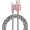 LAX - 6 Feet USB Type-C to USB-A Cable, Braided and Durable, Pink and Silver - - Mounts For Less