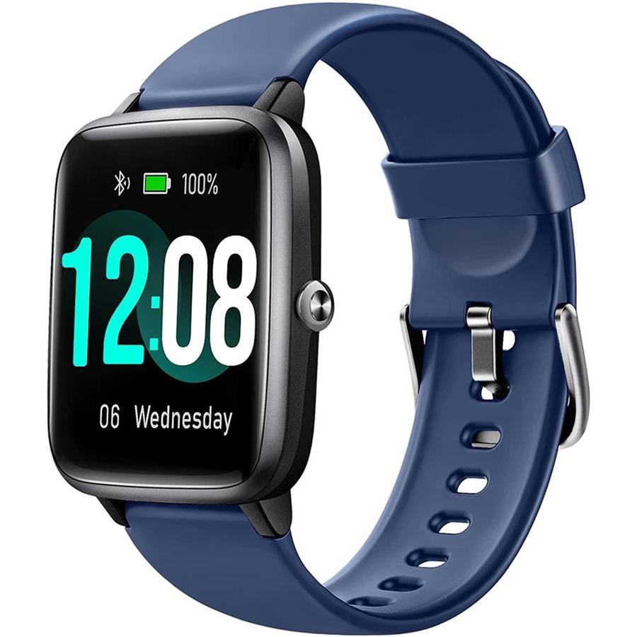 LetsFit - Smart Watch, 1.3 '' Touchscreen with Heart Rate Monitor, Blue - - Mounts For Less