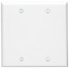Leviton 2-Gang No Device Blank Wallplate, Standard Size, Thermoset, Box Mount White - - Mounts For Less