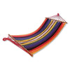 LifeStyle Nature - Hanging Cotton Hammock with Wooden Frame, Red - - Mounts For Less