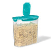 LocknLock - Plastic Container for Cereal, Pasta or Rice, Hinged Lid, 3.9L Capacity, Teal - - Mounts For Less