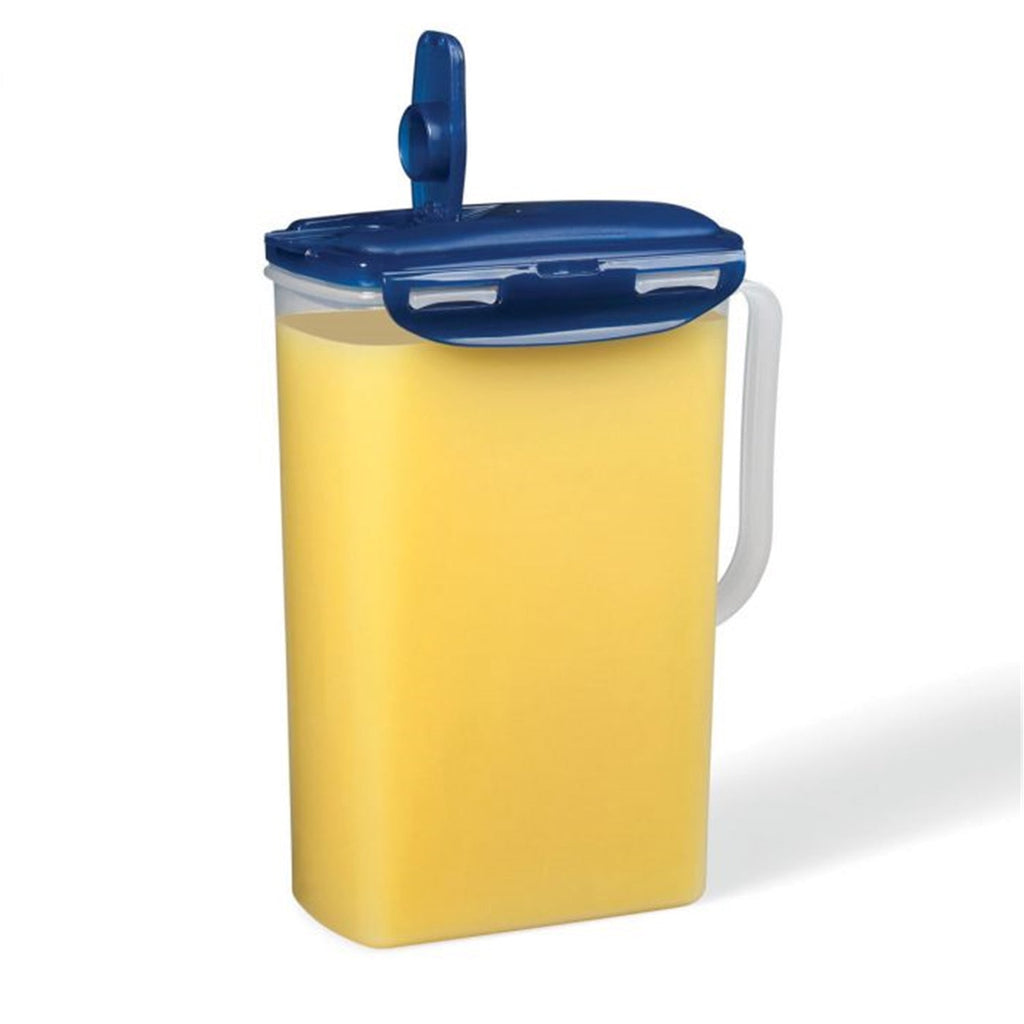 LocknLock - Plastic Juice Container, 2 Liter Capacity, Blue - - Mounts For Less