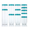 LocknLock - Set of 2 Containers with Interlock Screw Lid, 500mL Capacity, Blue - - Mounts For Less