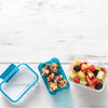 LocknLock - Set of 2 EasyLunch 2 Tier Snack Containers, 473.mL Capacity, Blue - - Mounts For Less