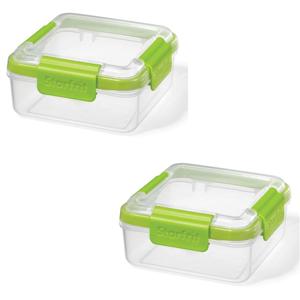 LocknLock - Set of 2 EasyLunch Double Sandwich Containers, 946mL Capacity, Green - - Mounts For Less
