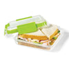 LocknLock - Set of 2 EasyLunch Plastic Sandwich Containers, 473mL Capacity, Green - - Mounts For Less