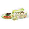 LocknLock - Set of 2 EasyLunch Salad Containers, 1.3 Liter Capacity, Green - - Mounts For Less
