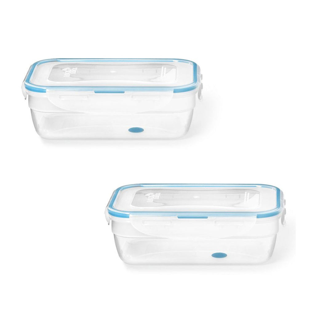 LocknLock - Set of 2 EasyMatch Plastic Containers, Airtight and Leakproof, 1.2 Liter Capacity, Blue - - Mounts For Less