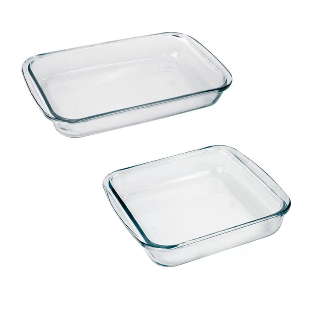 Marinex - 2-Piece Glass Bakeware Set, 572 Fahrenheit Max Temperature - - Mounts For Less